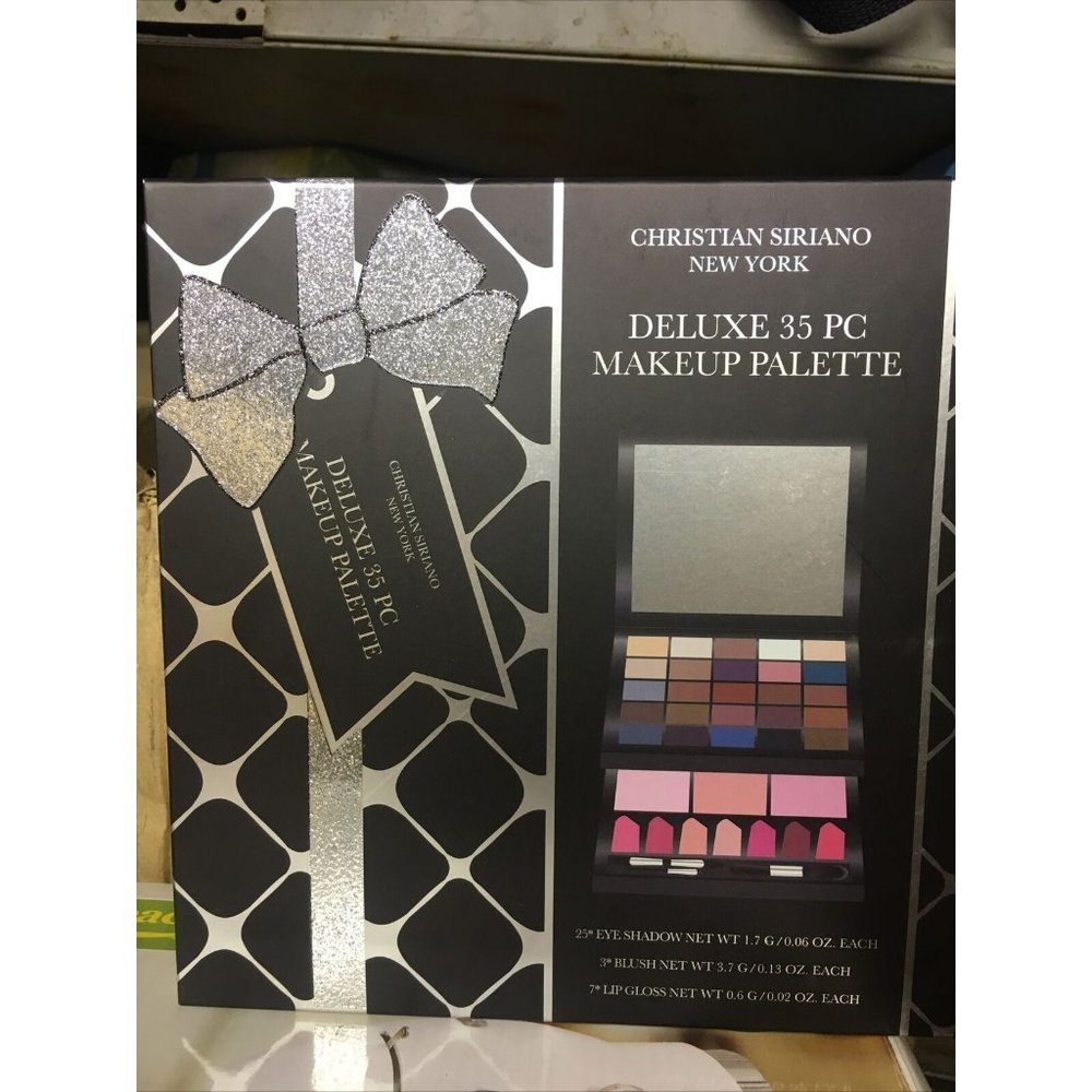 Christian Siriano 35 Piece Makeup Palette Eye Shadow Blush Lip Gloss Great Gift